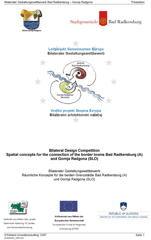 Titelblatt des Pressetexts zum Bilateralen Gestaltungswettbewerb