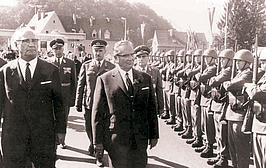 Jonas und Tito eröffnen die Murbrücke 1969