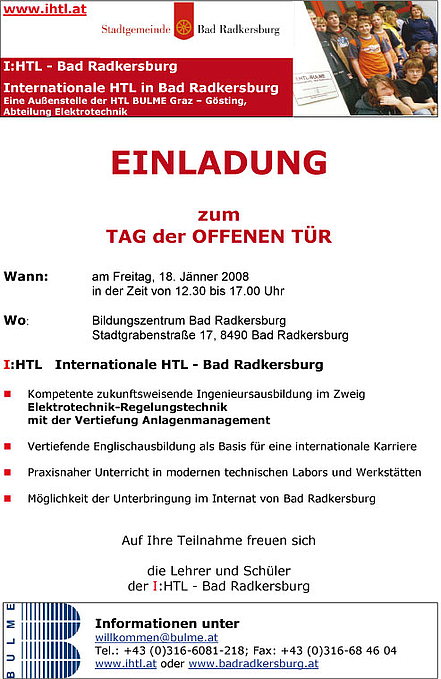 Tag der öffenen Tür
