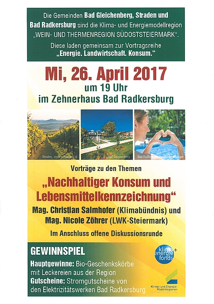 Plakat zur Veranstaltung am 26-4-2017 im ZEHNERHAUS